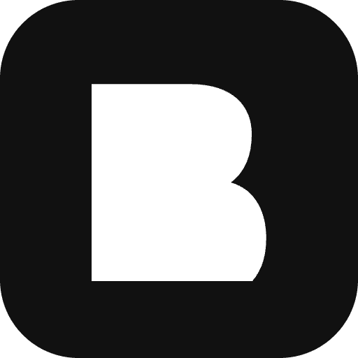 Bold app icon, dark